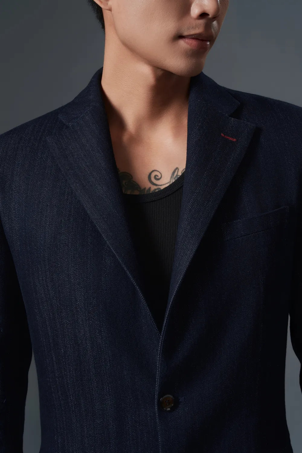 Slim-Fit Flap Pockets Blazer